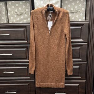 Half-Zip Sweater Dress